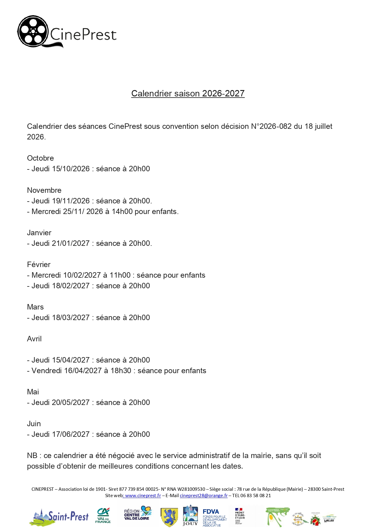 Agenda 2026-2027